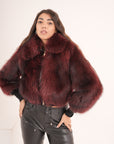 Bomber crop Burgundy