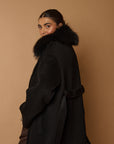 SAVANN Luxury COAT 100% lana black