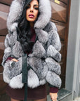 Volpe Peony Grey natural fox luxury