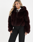 Bomber volpe orchidea bordeaux