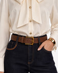 Jeans STACY dettaglio camel