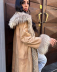Cappotto in renna e interno in volpe Penelope