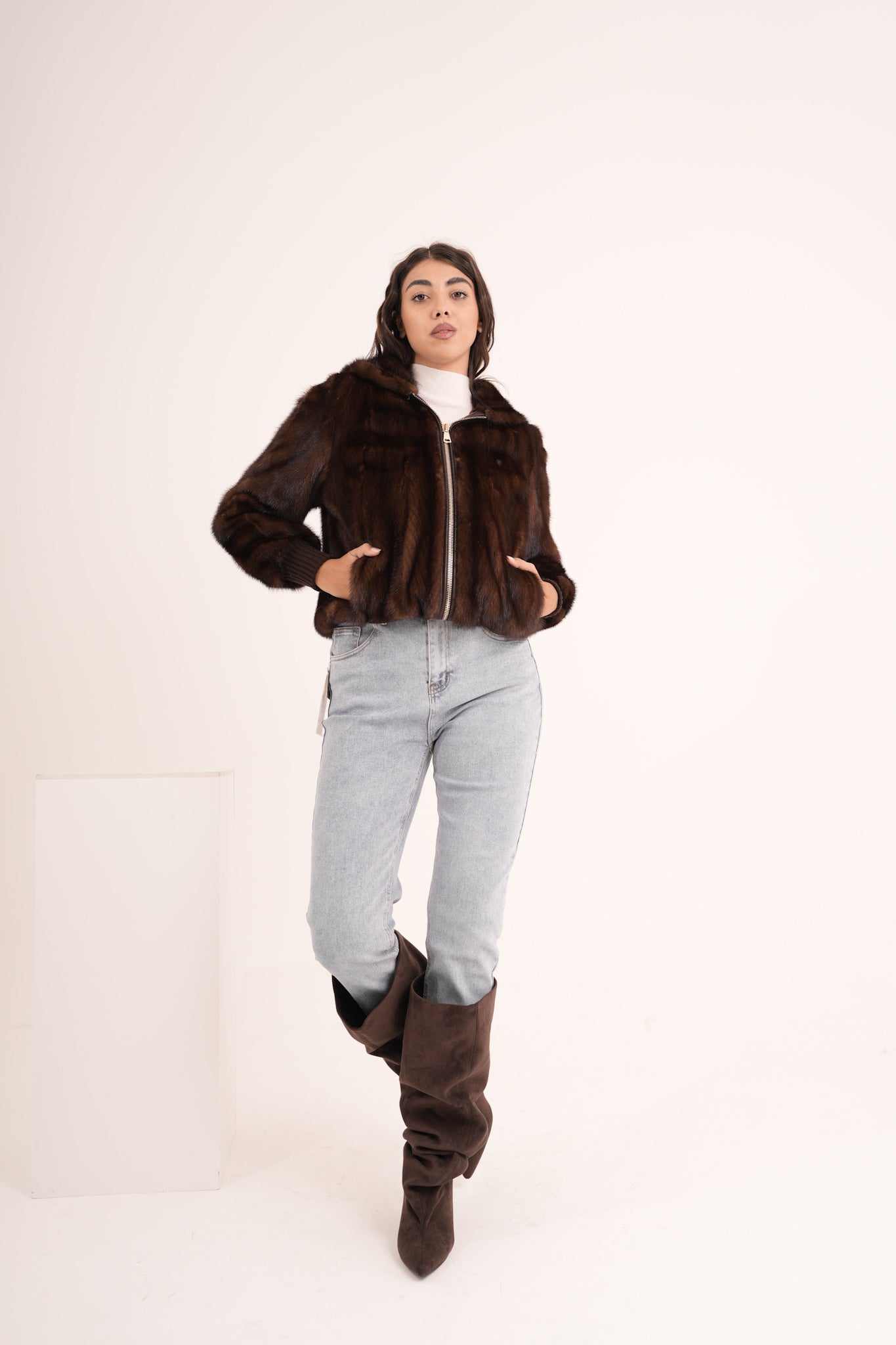 Bomber in visone AMALY
