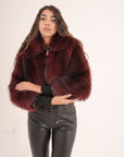 Bomber crop Burgundy