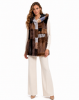 Gilet visone pach Arvelia