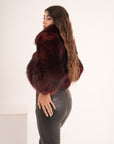 Bomber crop Burgundy
