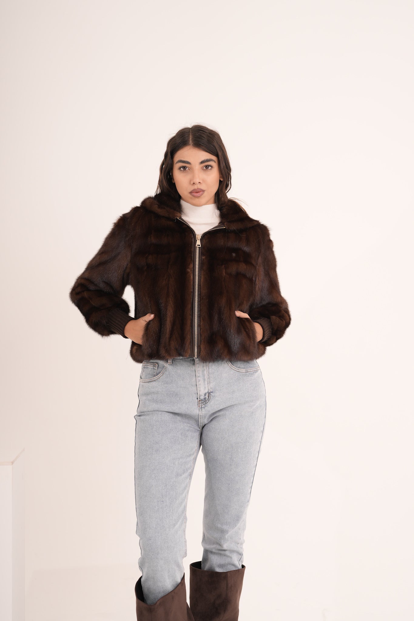 Bomber in visone AMALY