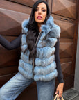 Gilet in volpe napoli