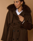 SAVANN Luxury COAT 100% lana Brown
