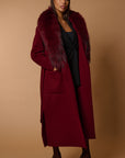Drama luxury coat bordeaux