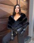 Stola in volpe Luxury black