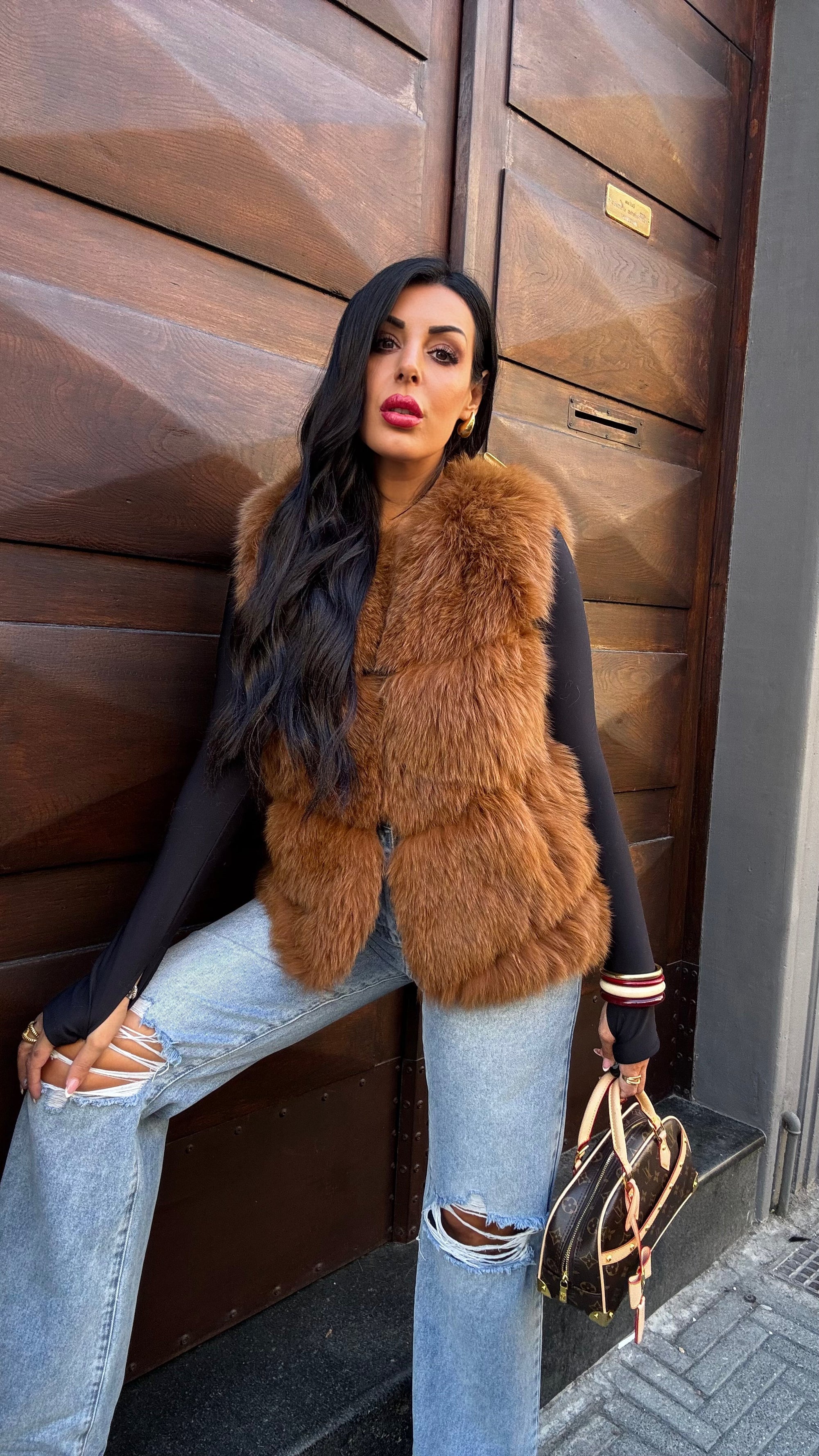 Gilet in volpe lamy