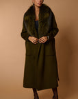 Drama luxury coat green