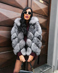 Volpe Peony Grey natural fox luxury