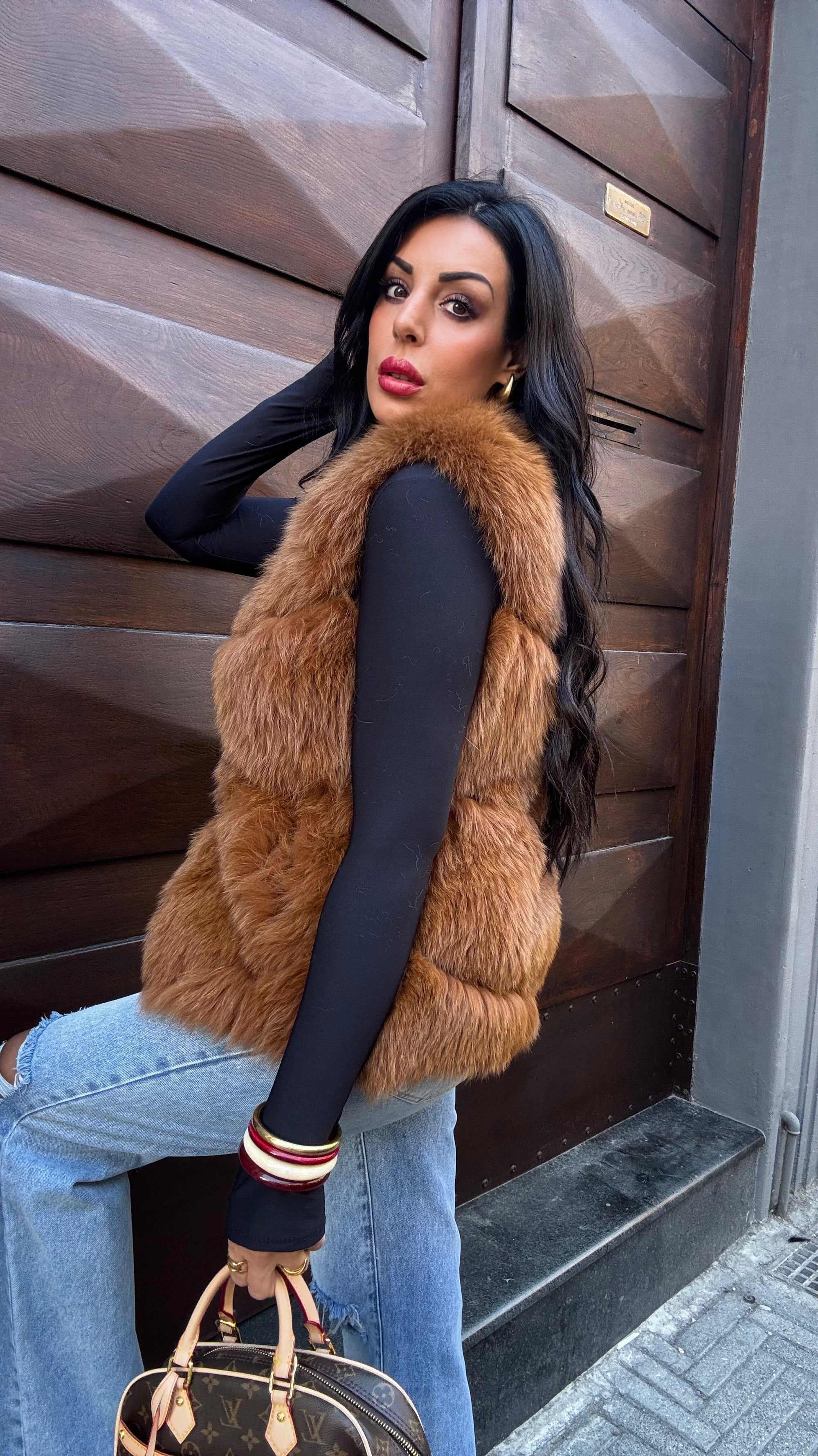 Gilet in volpe lamy