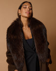 Drama luxury coat moka