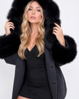 Cappotto Malin in lana e cashmere antracite