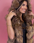 Gilet in volpe beige tenny
