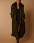 Drama luxury coat green