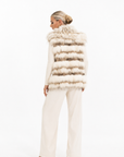 Gilet volpe amaranto