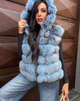 Gilet in volpe napoli