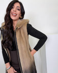 Gilet visone luxury degrade