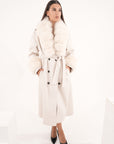 Cappotto doppiopetto luxury panna