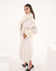 Cappotto doppiopetto luxury panna