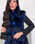 Gilet in volpe blu Iconic