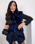 Gilet in volpe blu Iconic