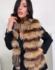 Gilet volpe e visone atrips