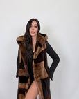 Gilet visone lungo
