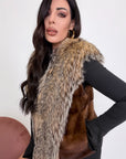 Gilet visone collo lince 3