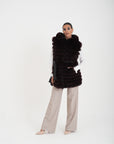 Gilet volpe Marzia bordeaux