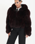 Bomber volpe orchidea bordeaux