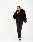Bomber volpe orchidea bordeaux