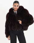 Bomber volpe orchidea bordeaux