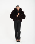 Bomber volpe orchidea bordeaux