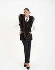 Gilet visone cosmea