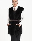 Gilet visone violetta