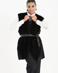 Gilet visone violetta