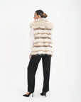 Gilet volpe amaranto