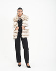 Gilet volpe amaranto