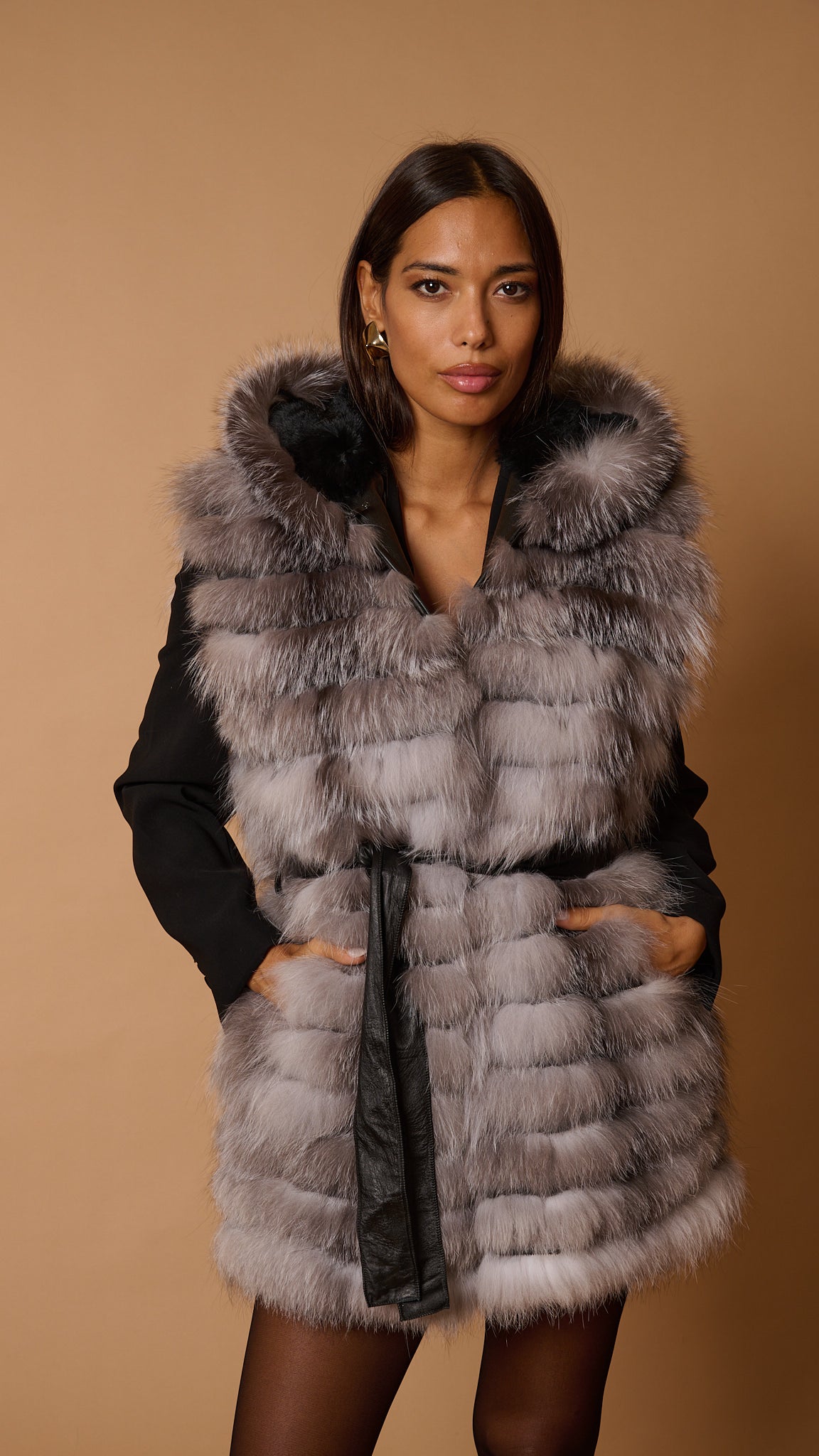 Gilet volpe leonie argento