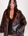 Cappotto in visone nocciola AA6567
