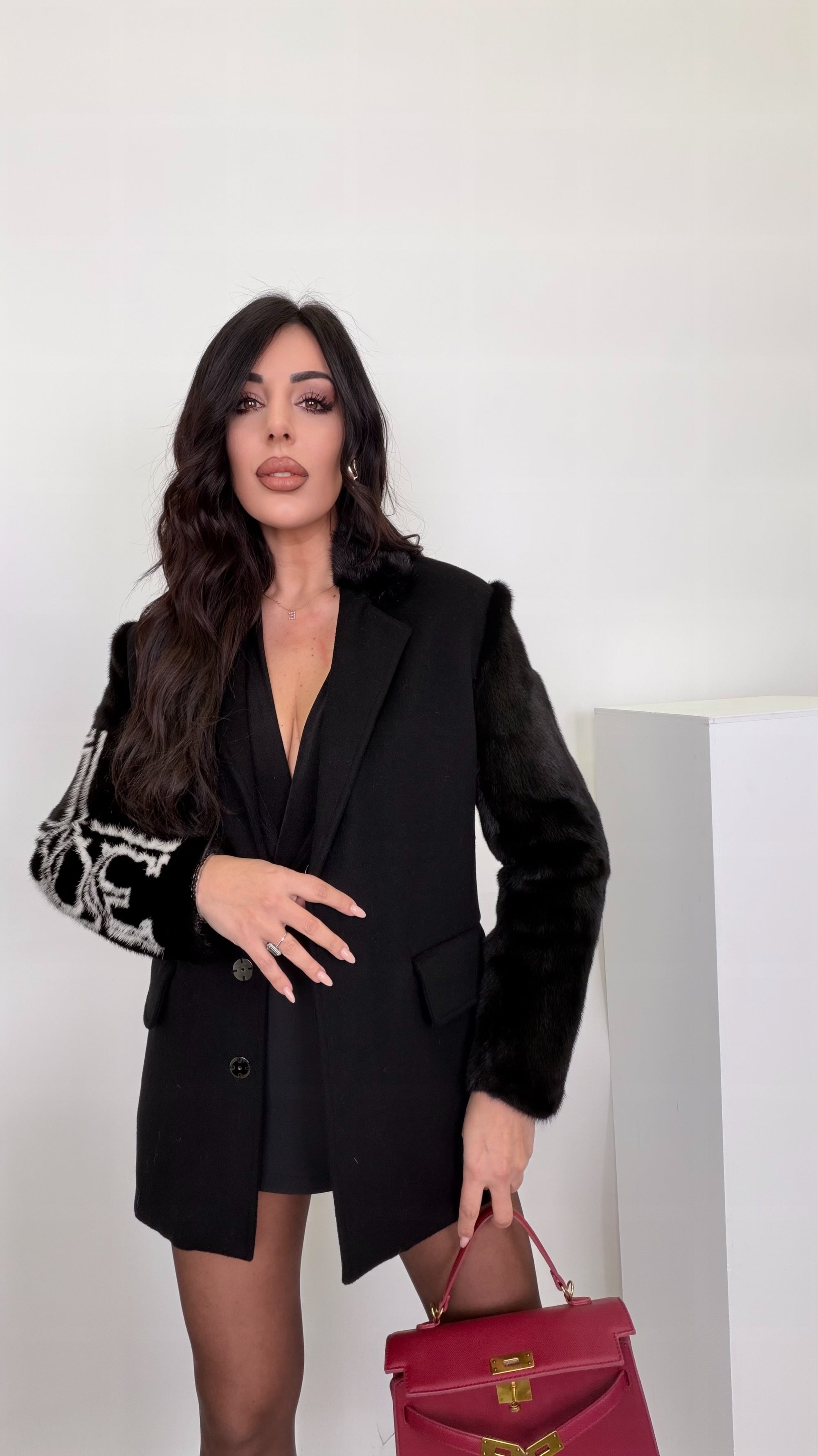 Blazer/cappotto con visone luxury