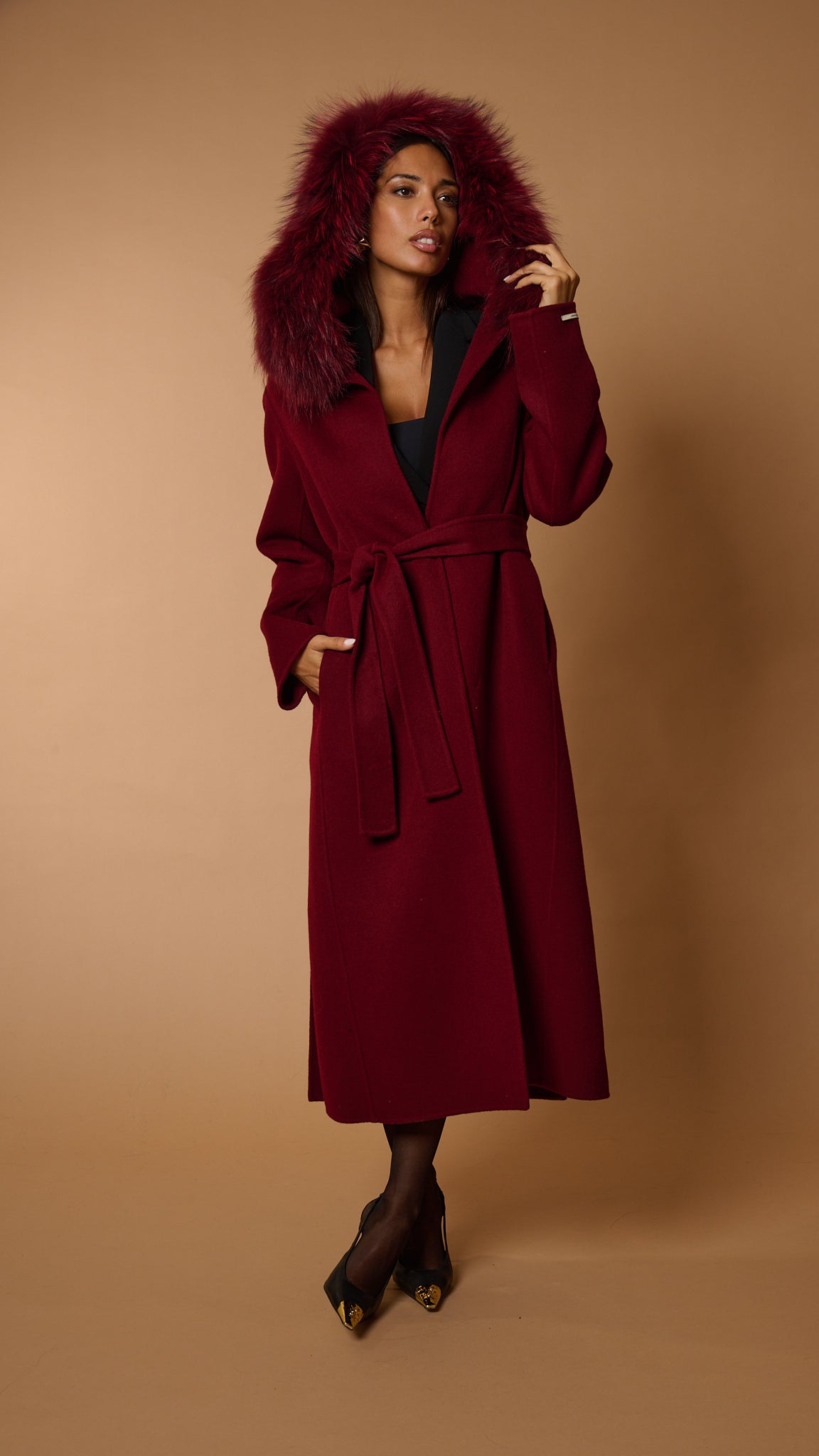 Dianne luxury coat bordeaux