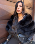 Stola in volpe Luxury black