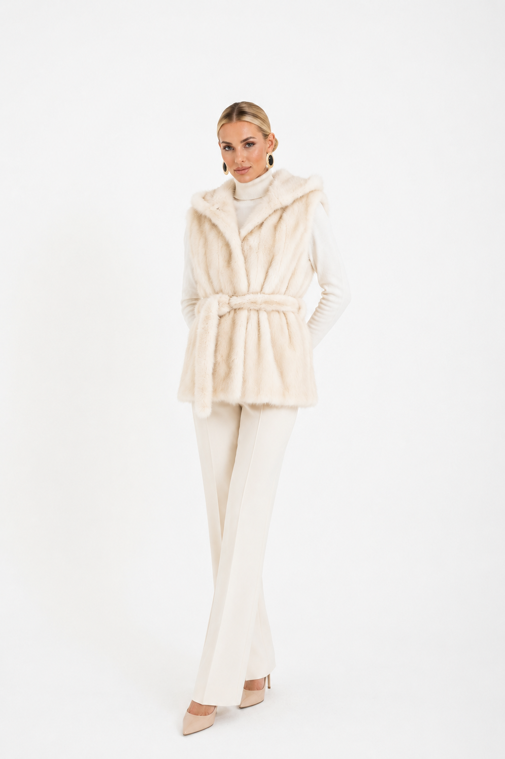 Gilet visone Sabrina