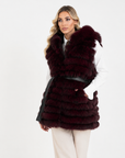Gilet volpe Marzia bordeaux